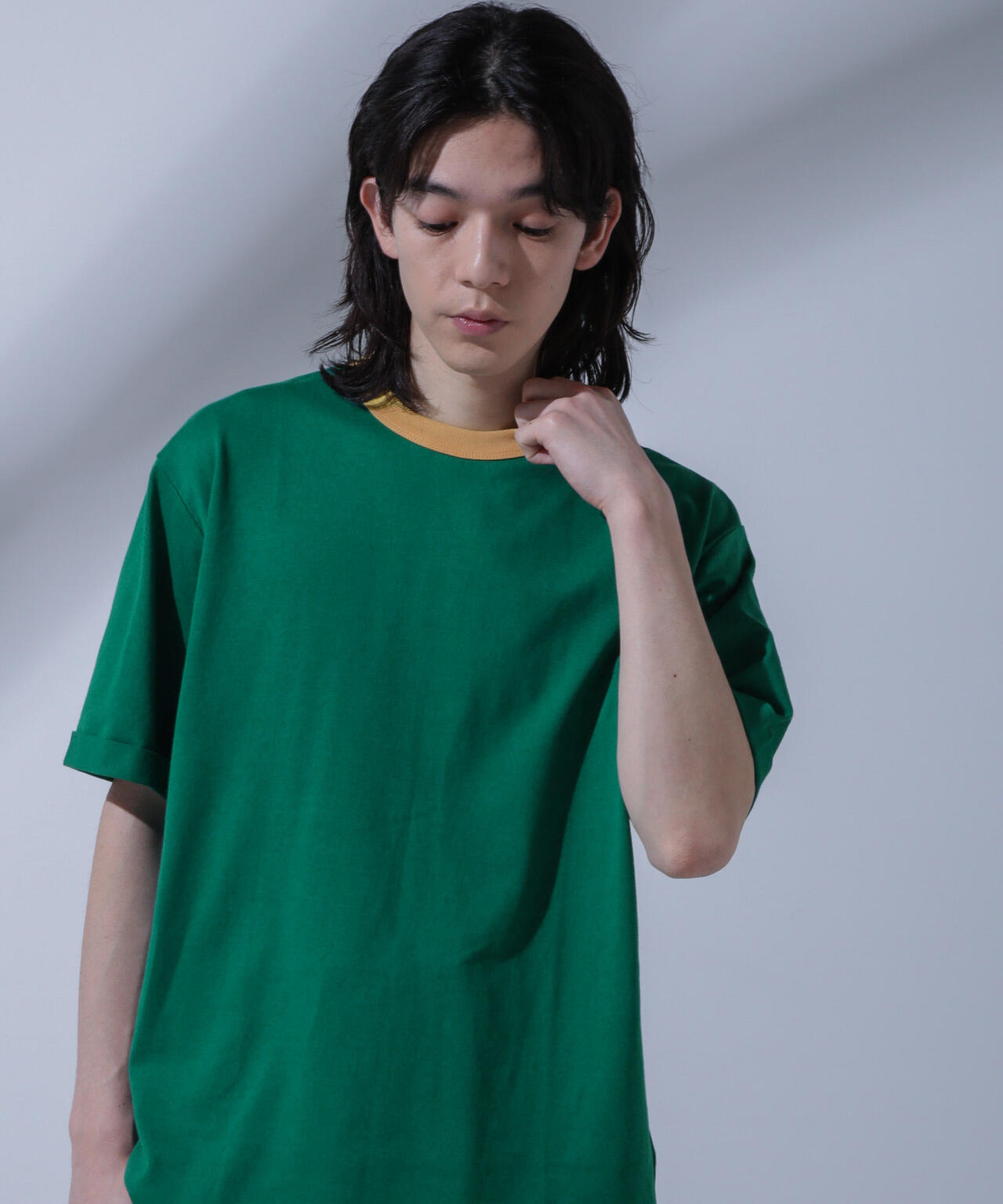 Anti Soaked 汗染み防止 リンガーネックTシャツ 6684124215