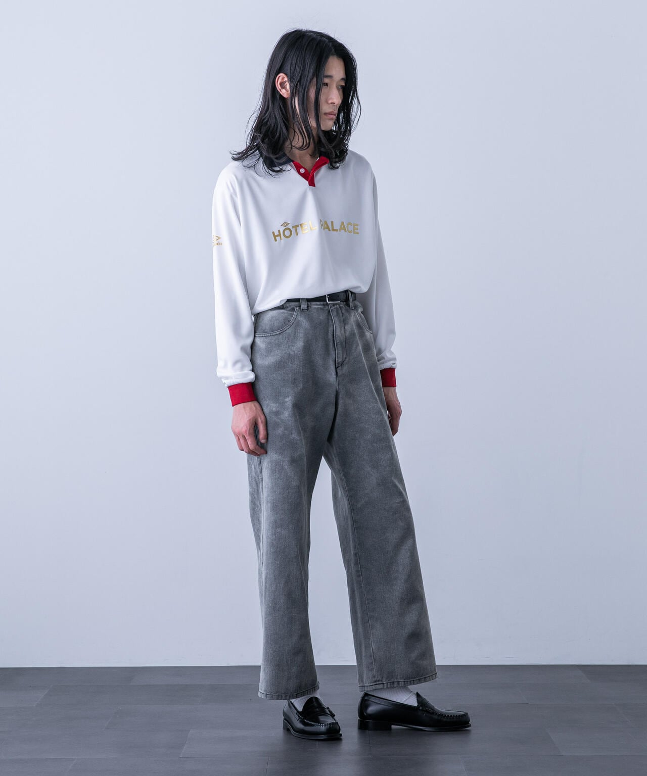 「HOTEL PALACE(オテルパラス)」バイオブリーチワイドデニムパンツ(セットアップ可) 6684127216