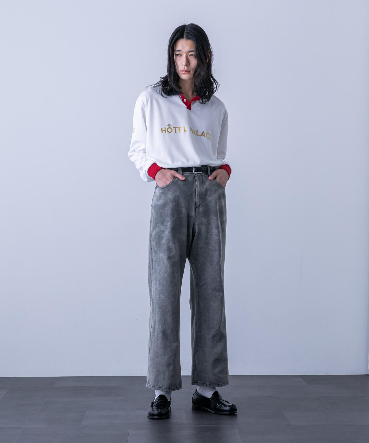 「HOTEL PALACE(オテルパラス)」バイオブリーチワイドデニムパンツ(セットアップ可) 6684127216