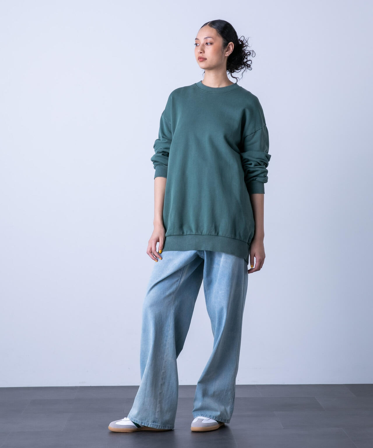 「HOTEL PALACE(オテルパラス)」バイオブリーチワイドデニムパンツ(セットアップ可) 6684127216