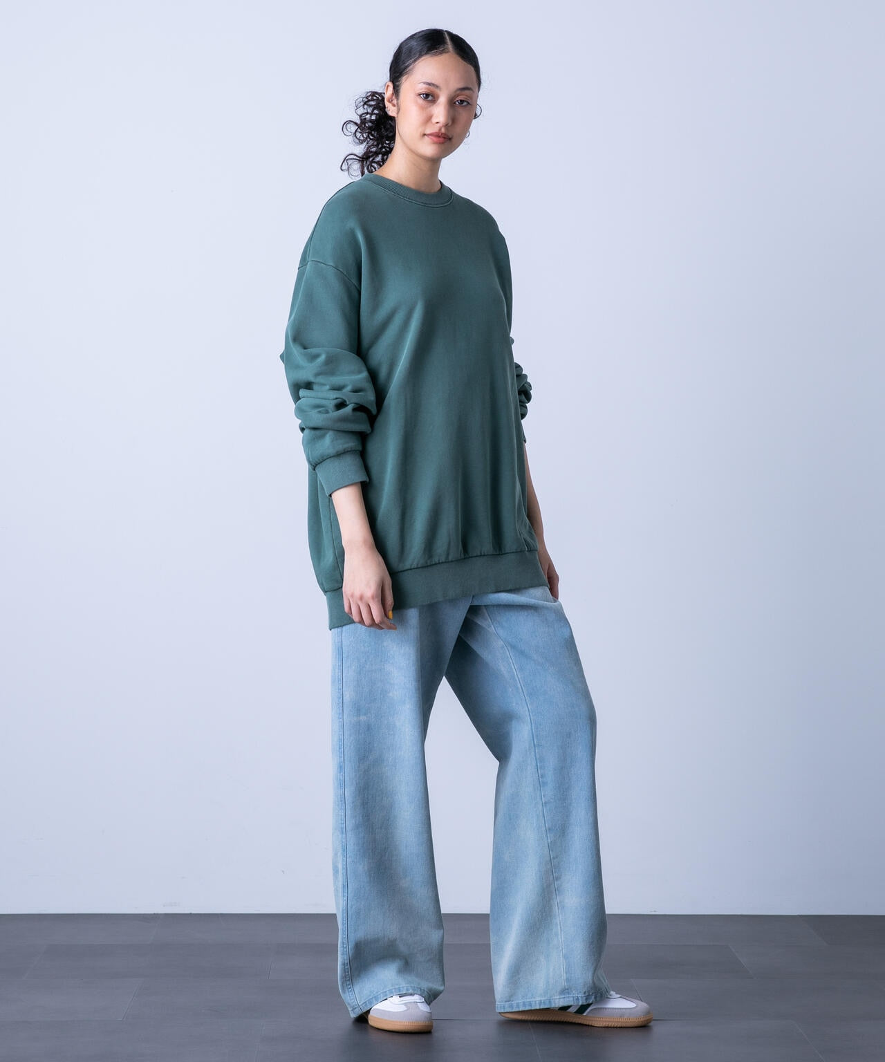 「HOTEL PALACE(オテルパラス)」バイオブリーチワイドデニムパンツ(セットアップ可) 6684127216