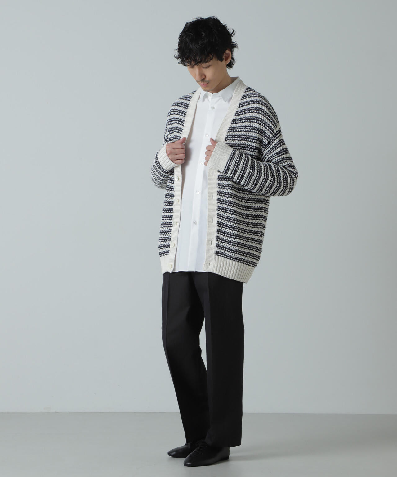 AB.コットン/ラミーネップシャンブレーパンツ(セットアップ可) 6684127225