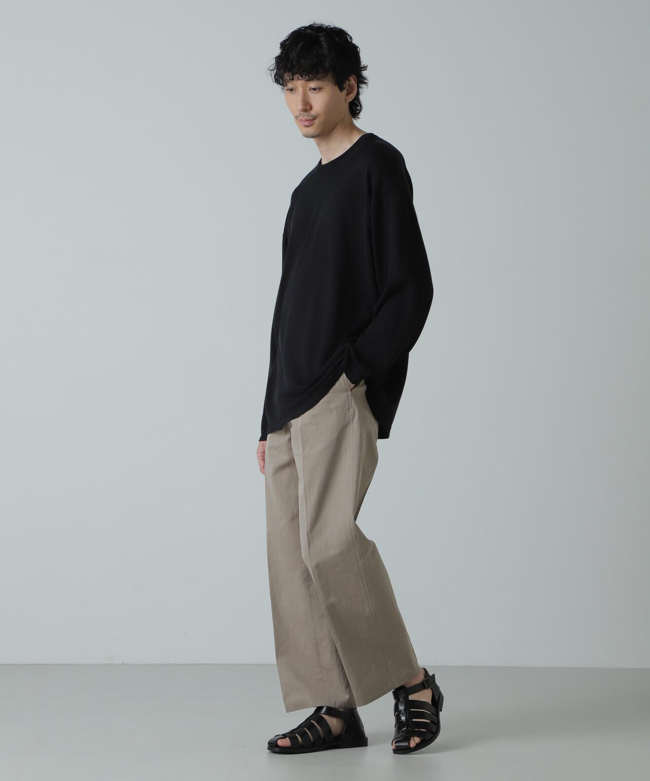 AB.コットン/ラミーネップシャンブレーパンツ(セットアップ可) 6684127225