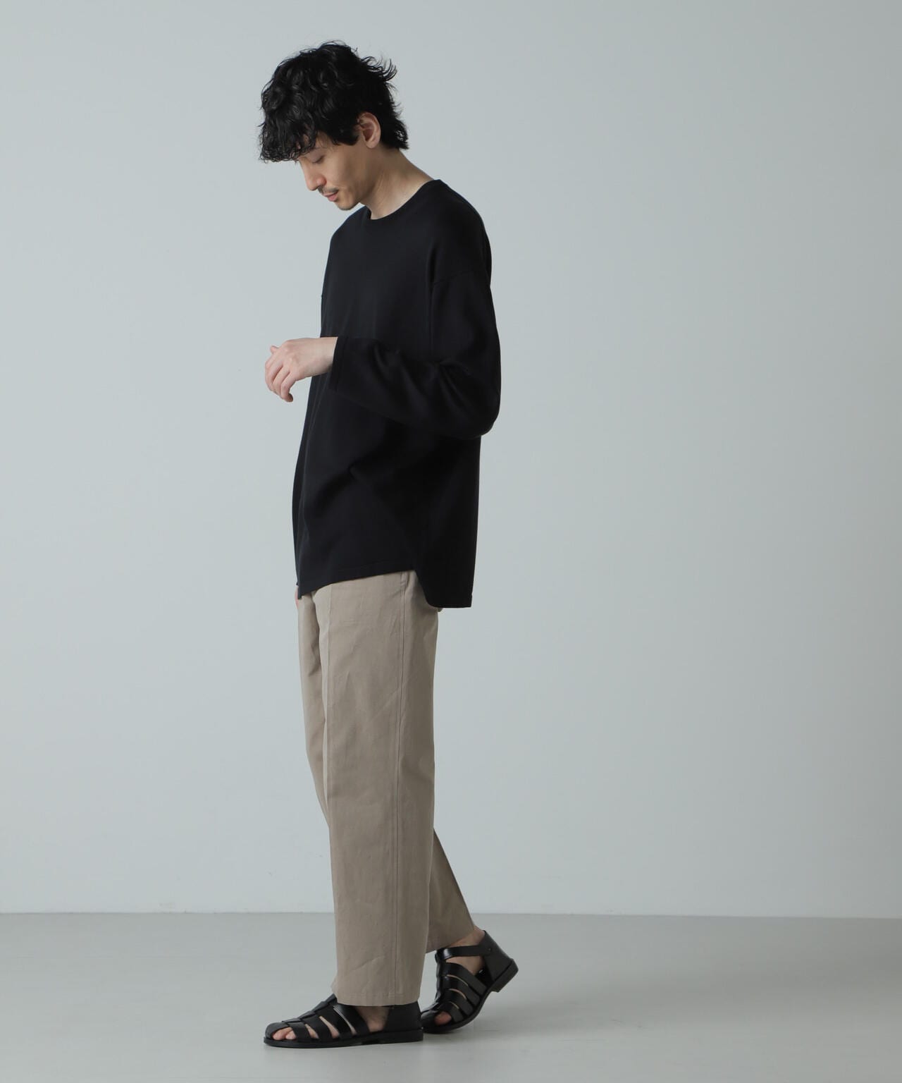 AB.コットン/ラミーネップシャンブレーパンツ(セットアップ可) 6684127225