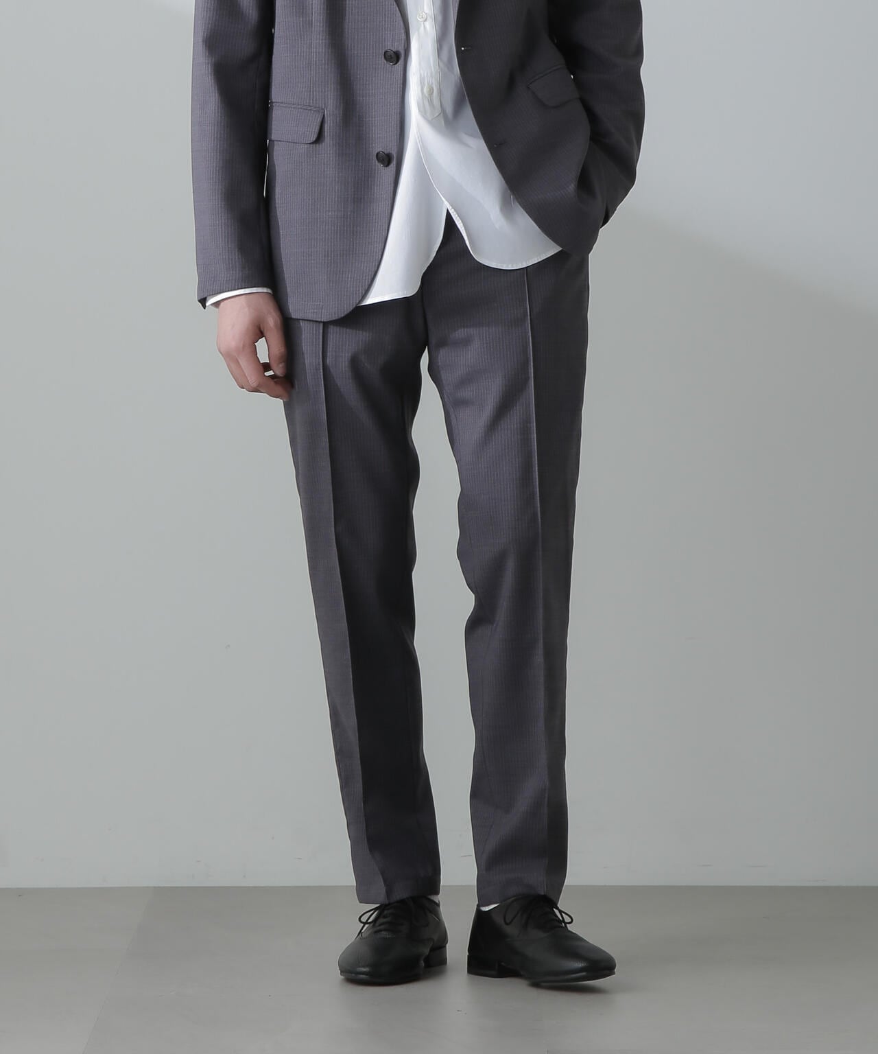 「N TROUSERS」サマーウールTWストライプパンツ(セットアップ可) 6684129202