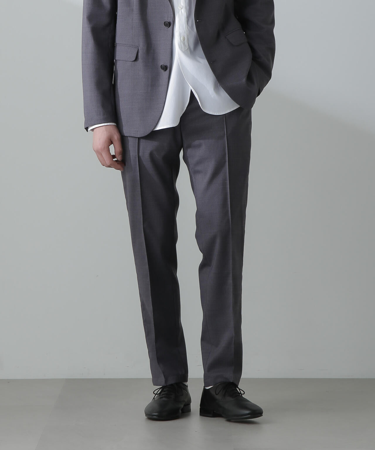 「N TROUSERS」サマーウールTWストライプパンツ(セットアップ可) 6684129202