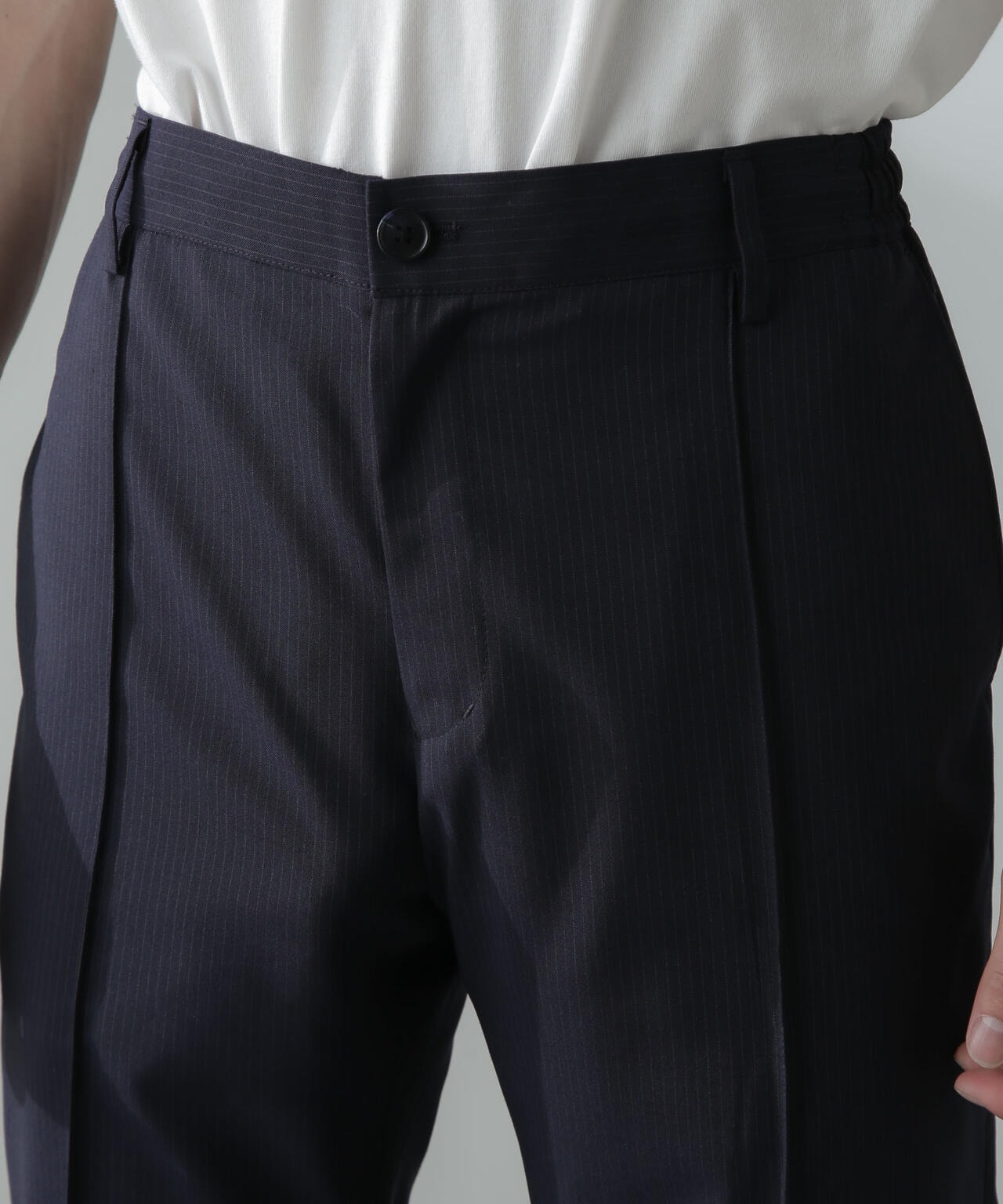 「N TROUSERS」サマーウールTWストライプパンツ(セットアップ可) 6684129202