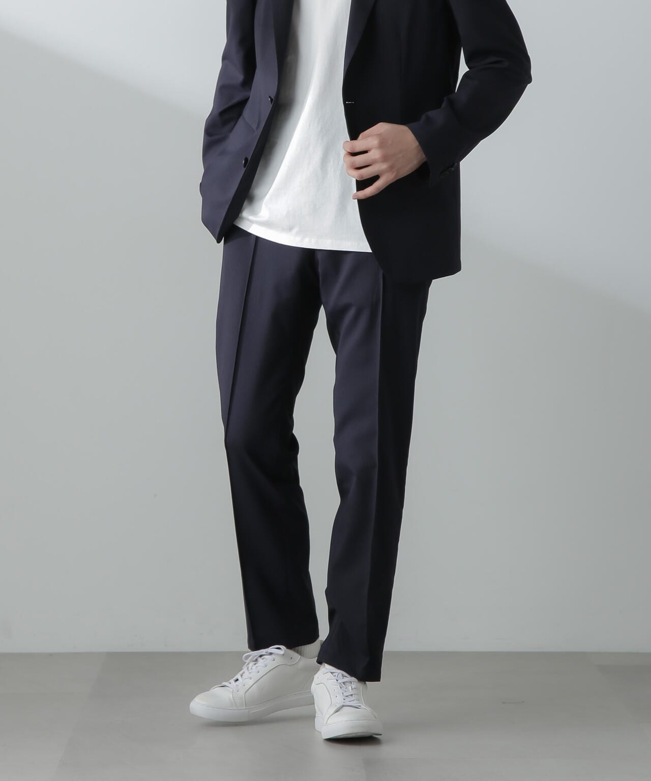 「N TROUSERS」サマーウールTWストライプパンツ(セットアップ可) 6684129202