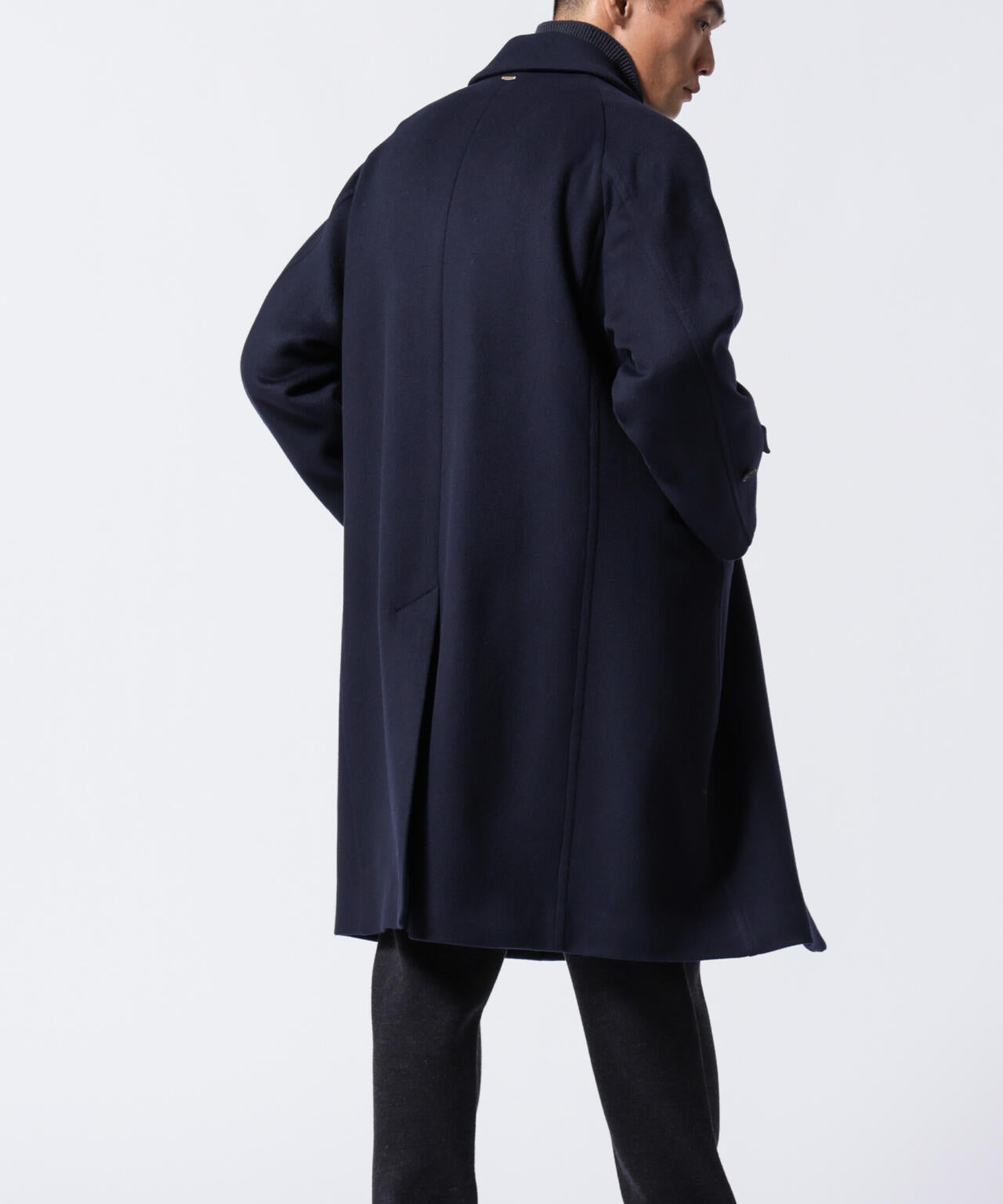 「ASSEMBLANC」シルクブレンドダブルクロスショールカラーコート 6684211222