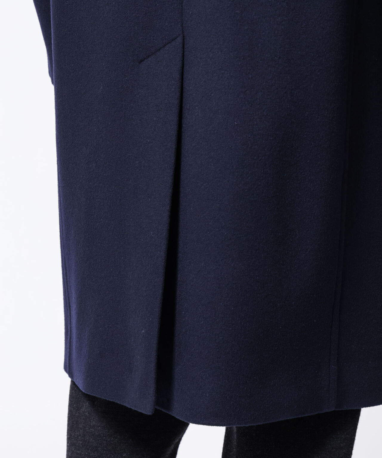 「ASSEMBLANC」シルクブレンドダブルクロスショールカラーコート 6684211222