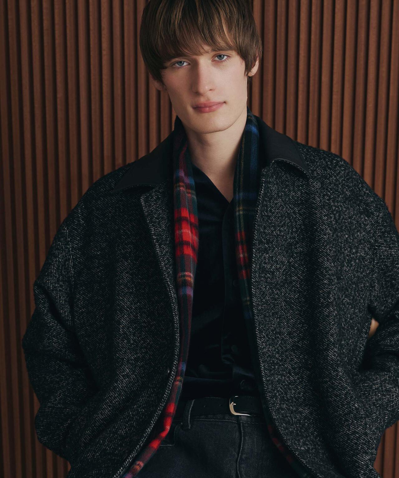 ループヤーン ミックス バーン ジャケット