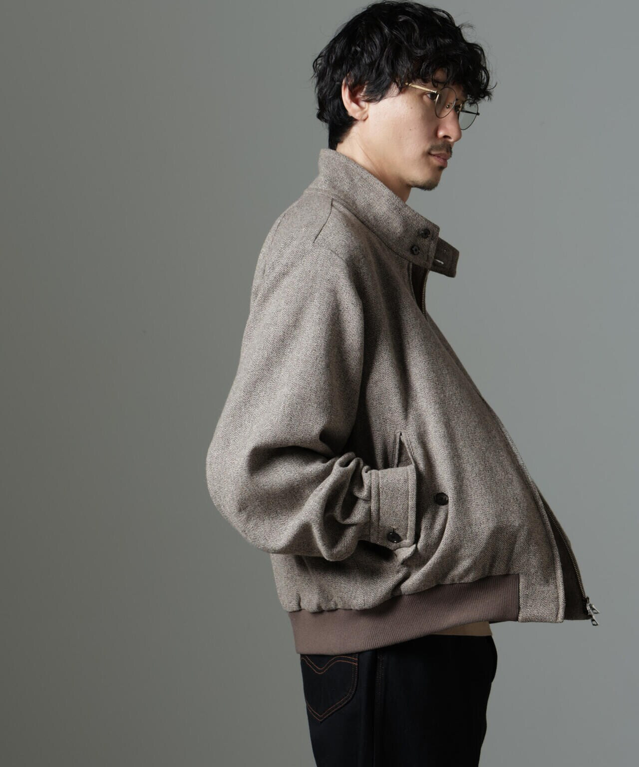 ツイードハリントンジャケット 6684212215