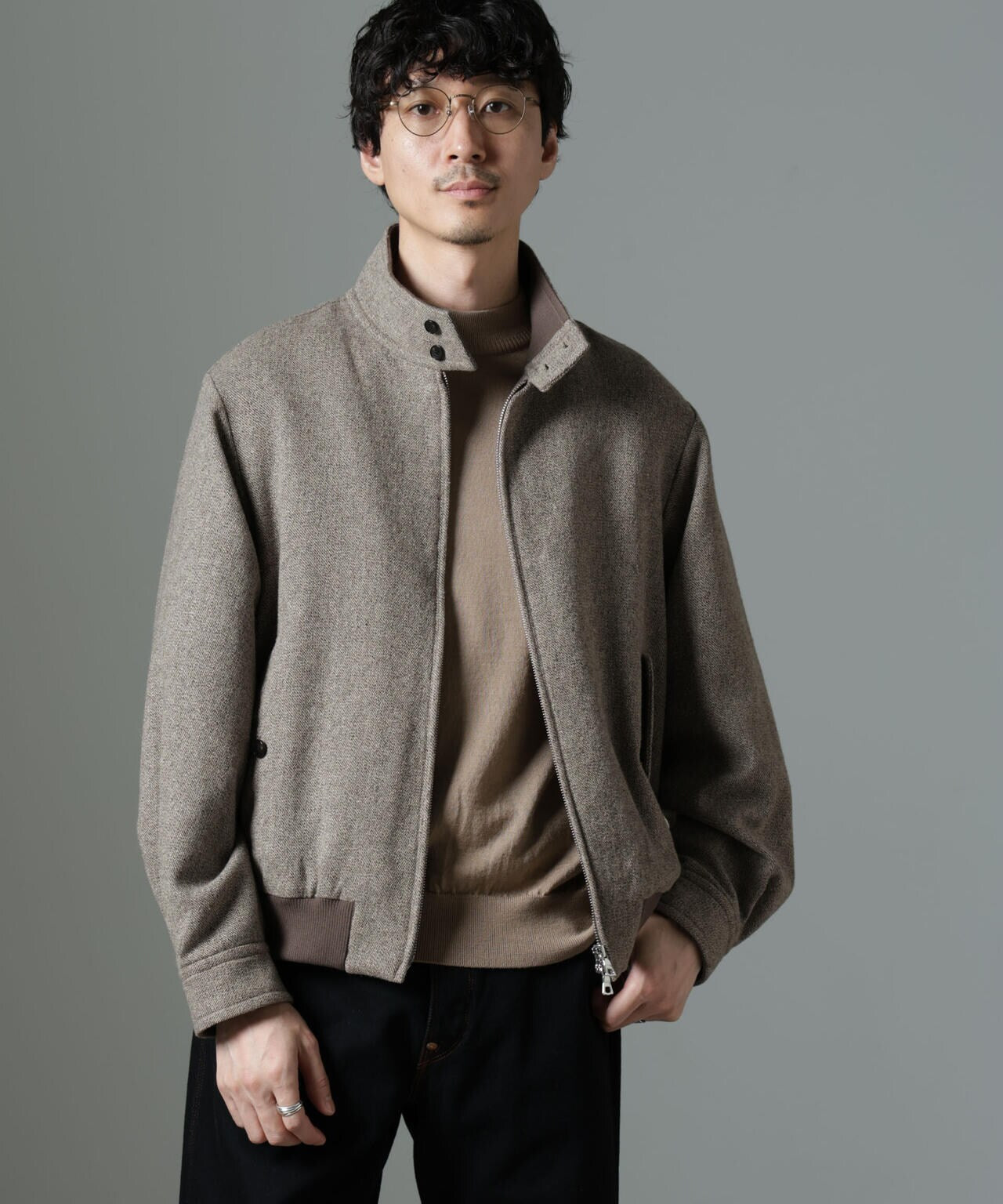 ツイードハリントンジャケット 6684212215