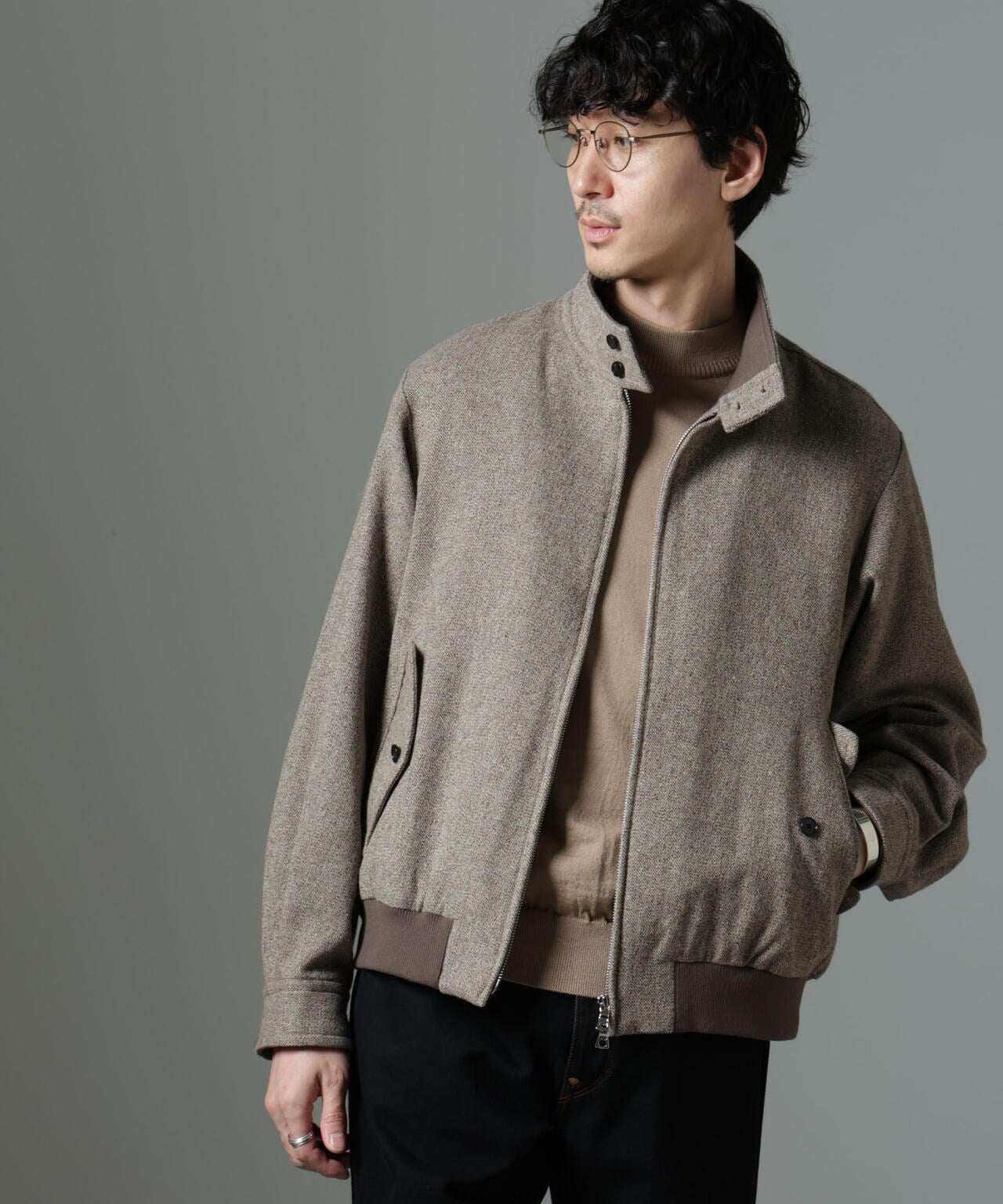 ツイードハリントンジャケット 6684212215