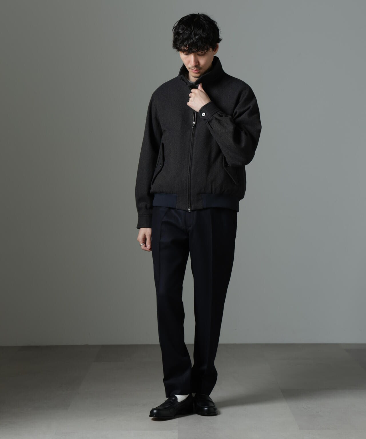 ツイードハリントンジャケット 6684212215