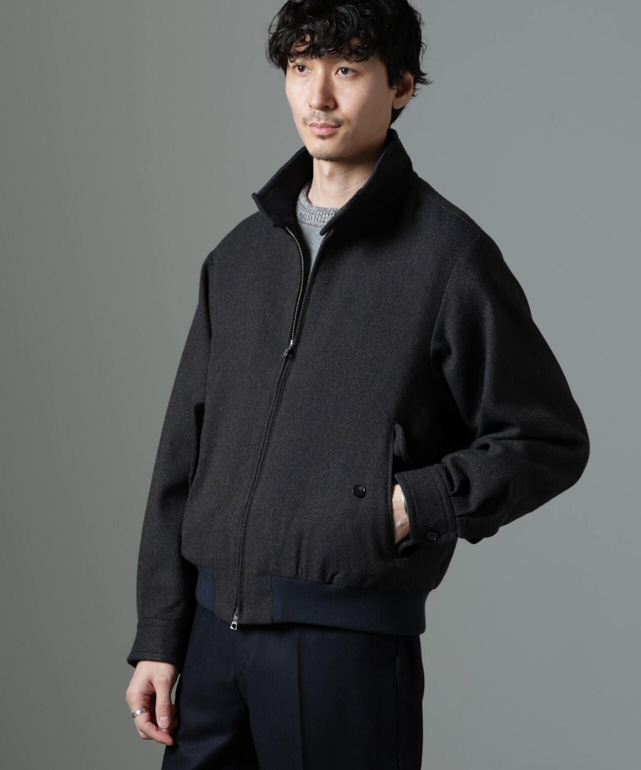 ツイードハリントンジャケット 6684212215