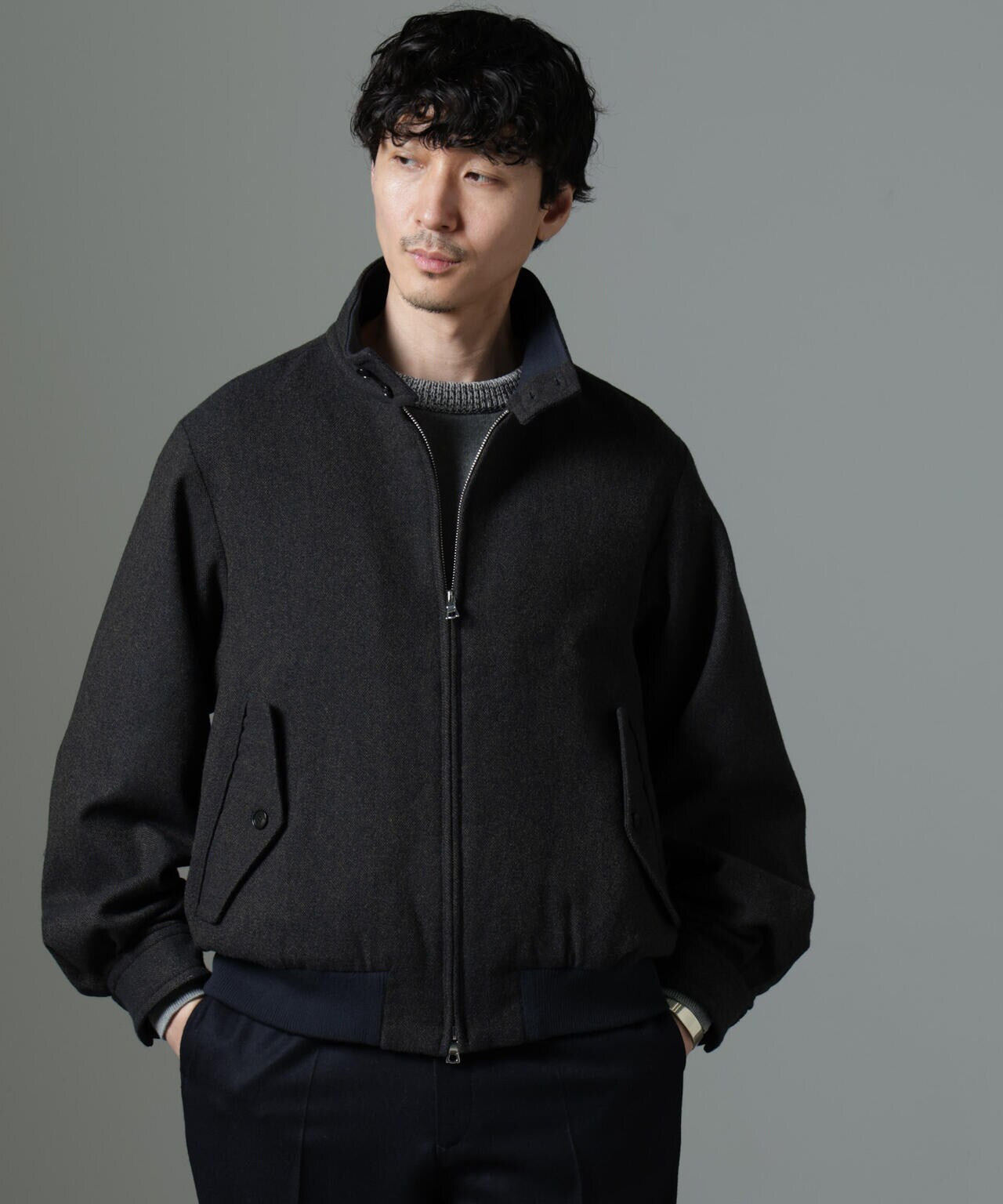 ツイードハリントンジャケット 6684212215