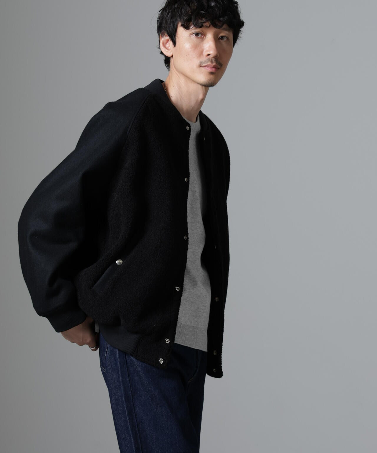 ブークレーパネルバーシティージャケット 6684212218