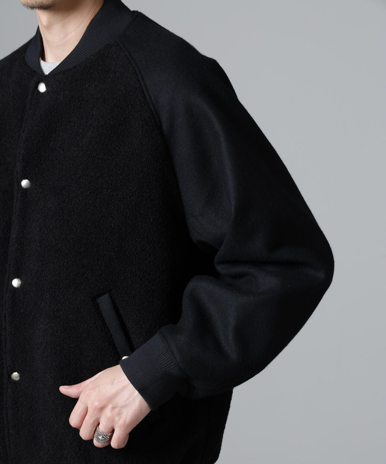 ブークレーパネルバーシティージャケット 6684212218