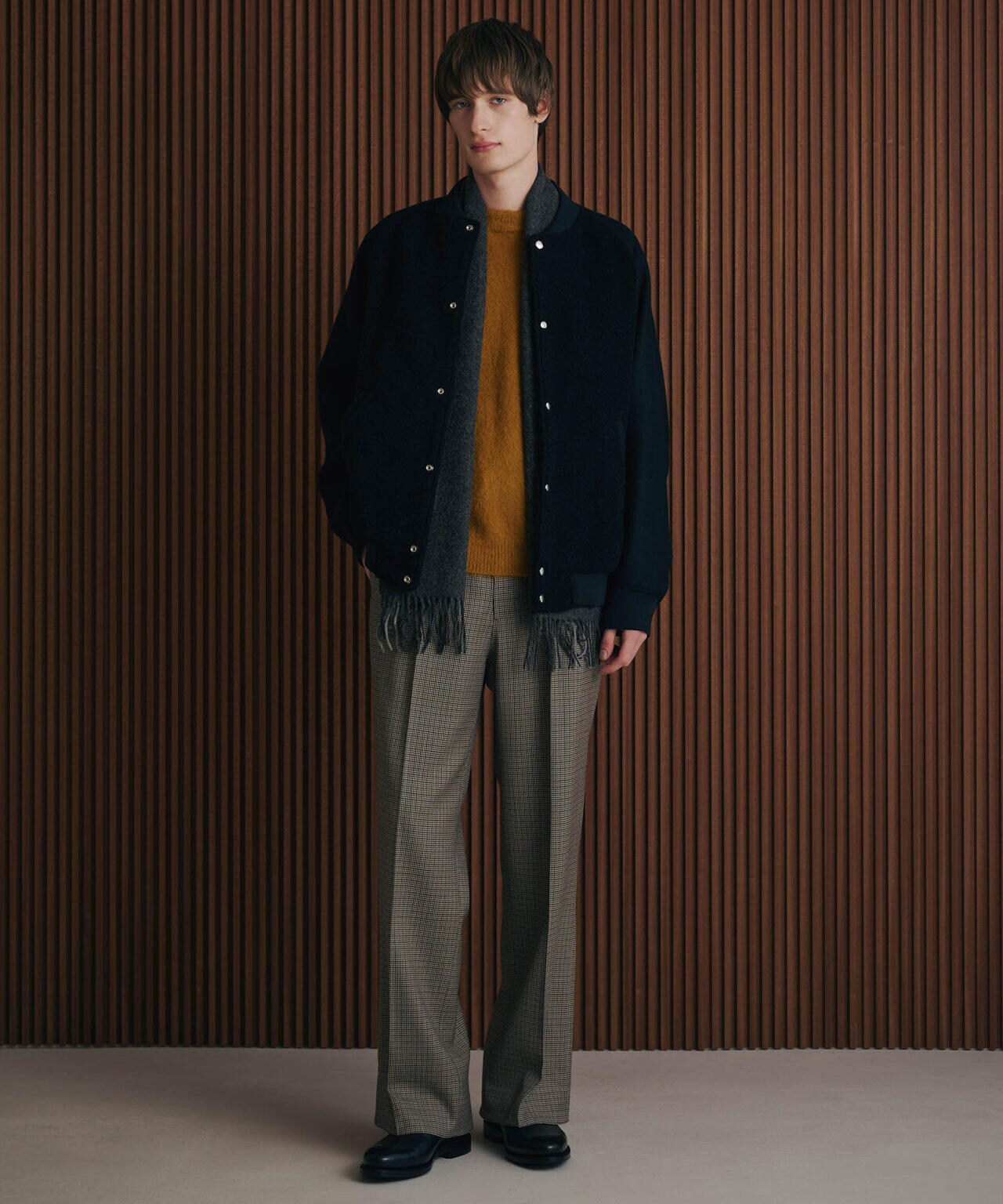 ブークレーパネルバーシティージャケット 6684212218