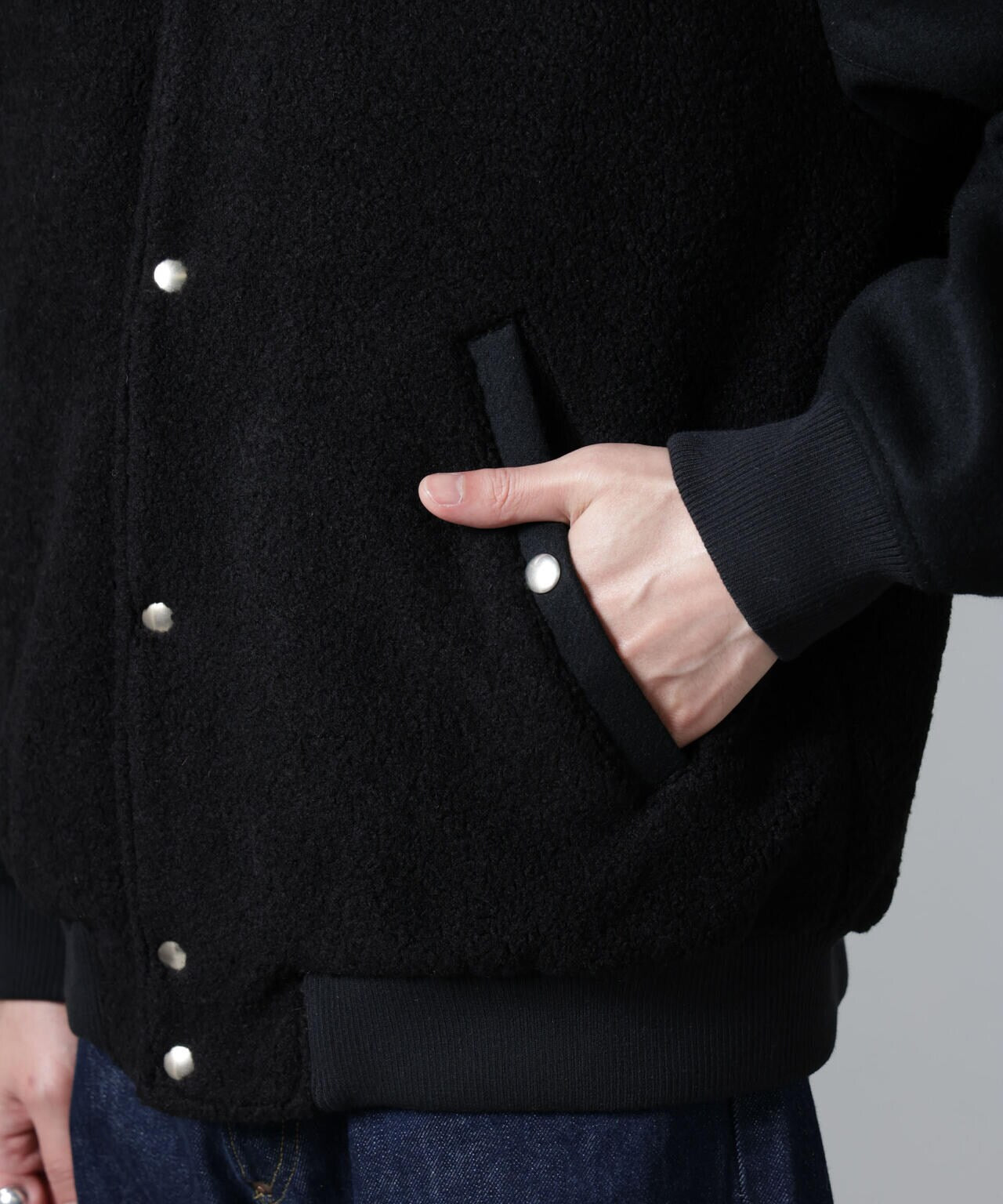 ブークレーパネルバーシティージャケット 6684212218