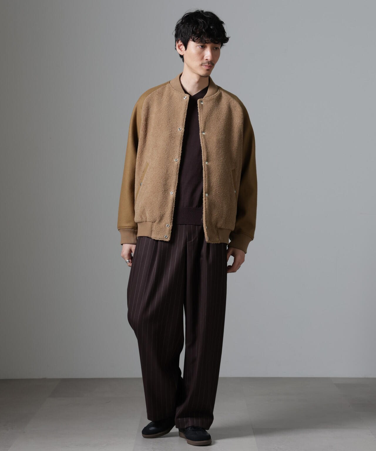 ブークレーパネルバーシティージャケット 6684212218