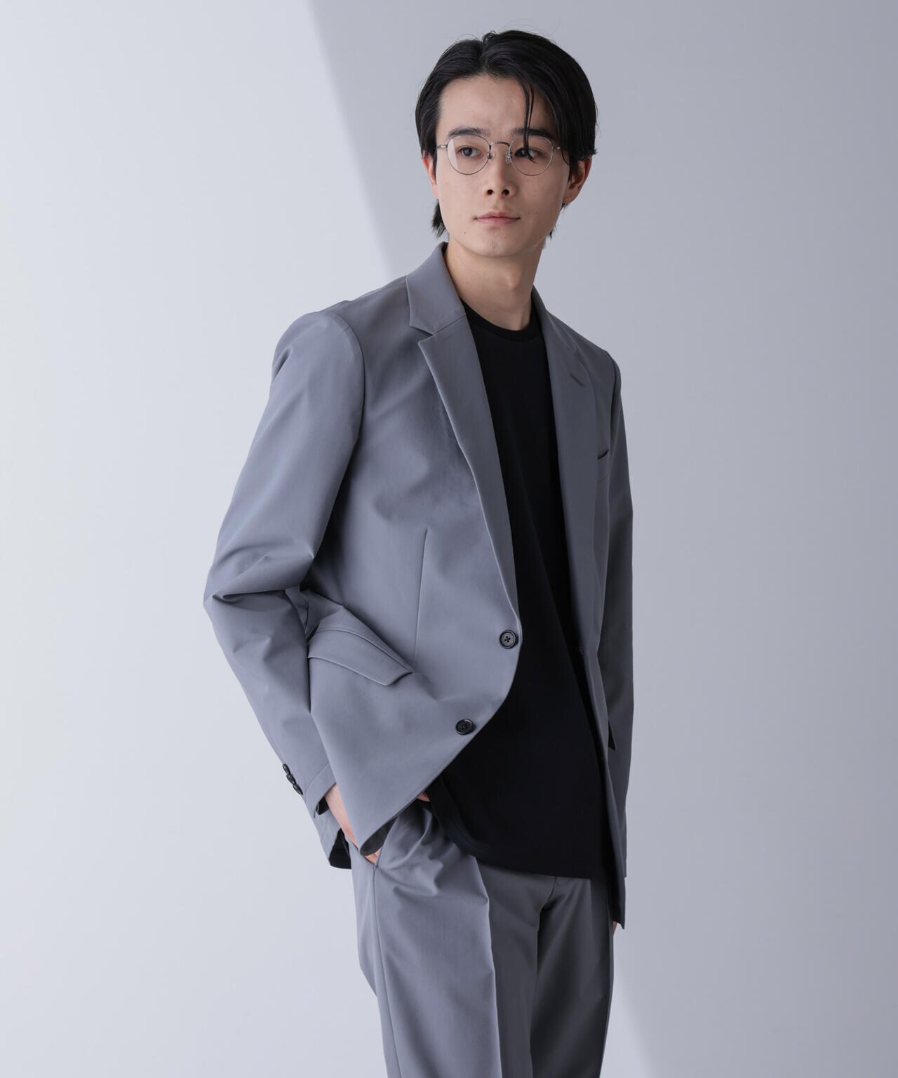 「N JACKET PREMIUM」TEXBRID(R)撥水ウラドットストレッチジャケット(セットアップ可) 6684217201