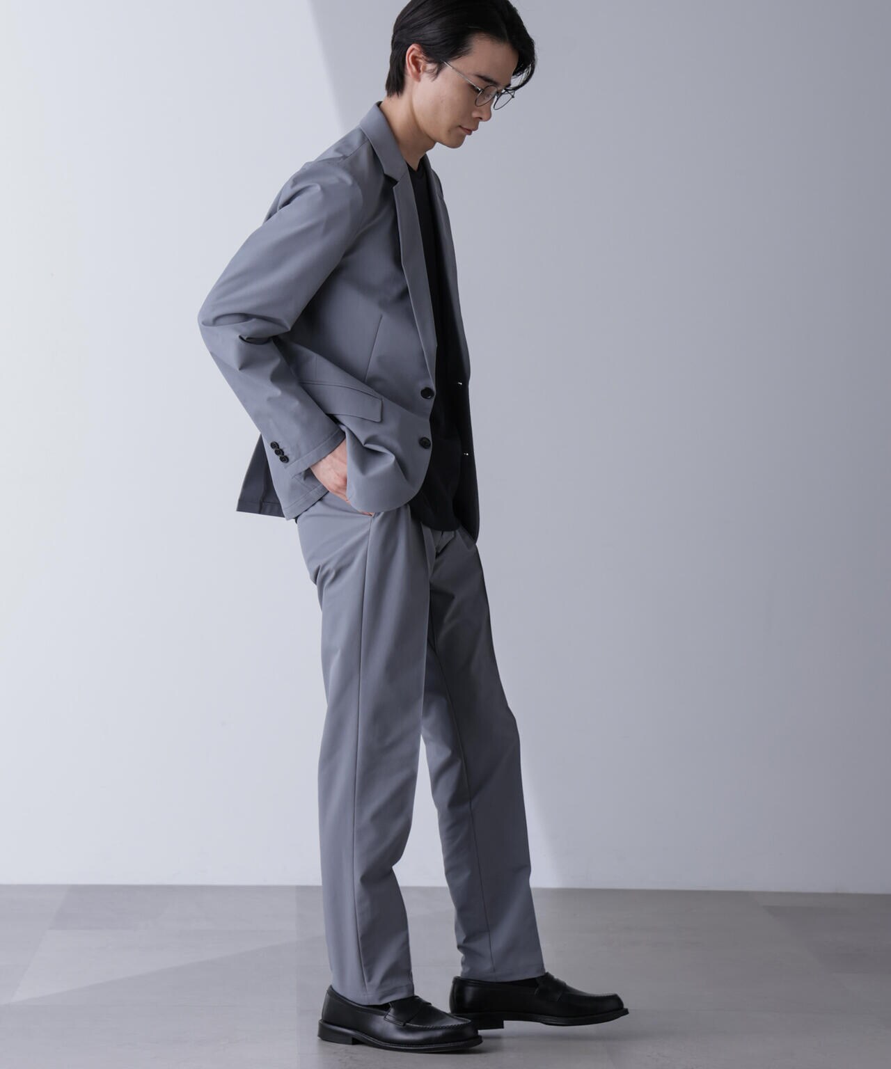 「N JACKET PREMIUM」TEXBRID(R)撥水ウラドットストレッチジャケット(セットアップ可) 6684217201