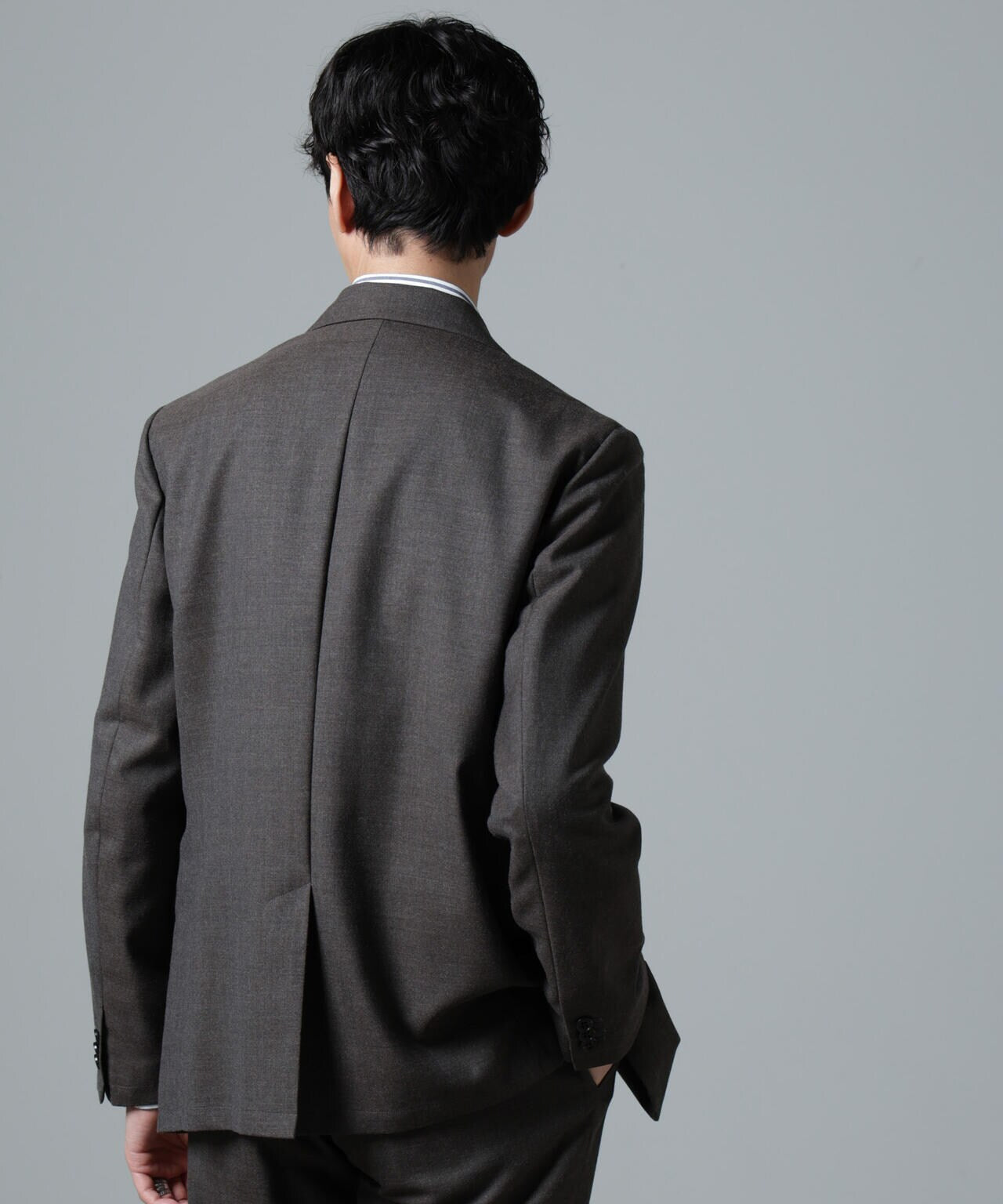 「N JACKET PREMIUM」RENU(R)ウール混洗えるサキソニージャケット(セットアップ可) 6684217205