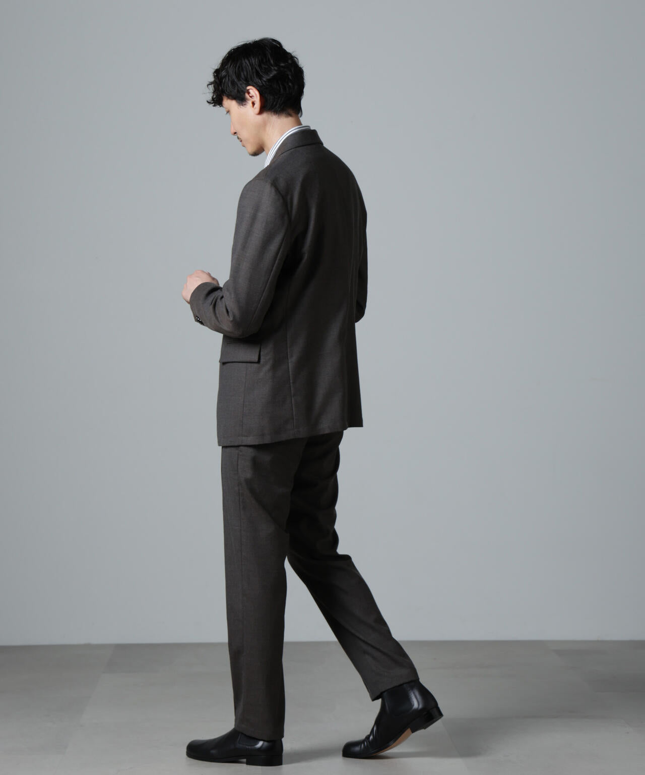 「N JACKET PREMIUM」RENU(R)ウール混洗えるサキソニージャケット(セットアップ可) 6684217205