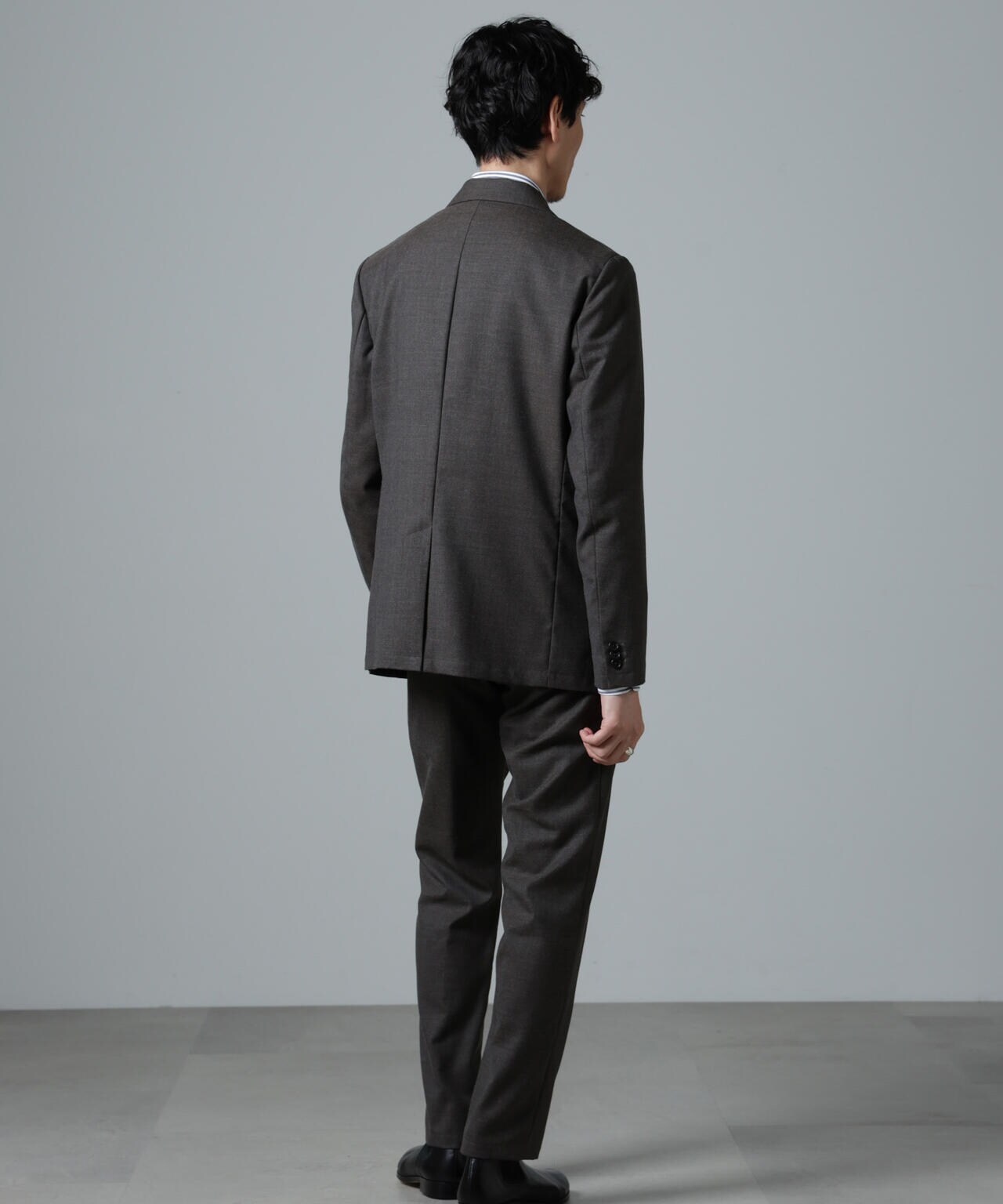 「N JACKET PREMIUM」RENU(R)ウール混洗えるサキソニージャケット(セットアップ可) 6684217205