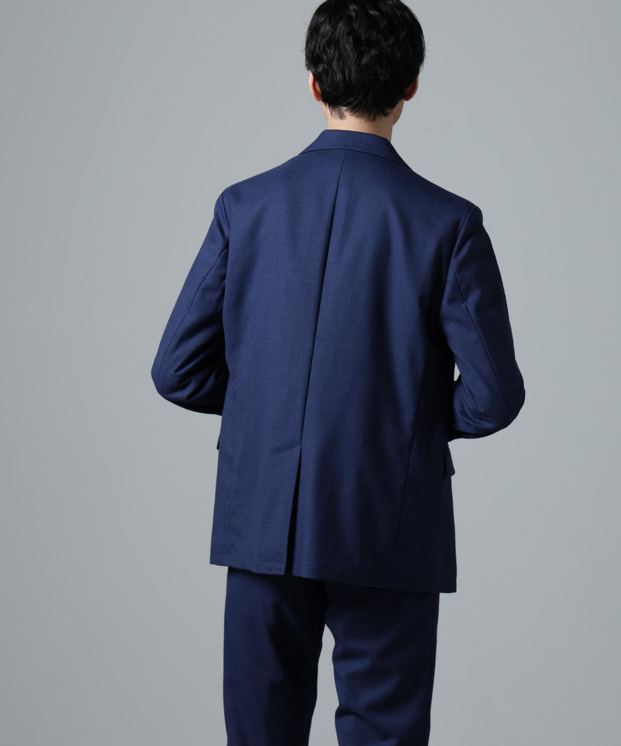 「N JACKET PREMIUM」RENU(R)ウール混洗えるサキソニージャケット(セットアップ可) 6684217205