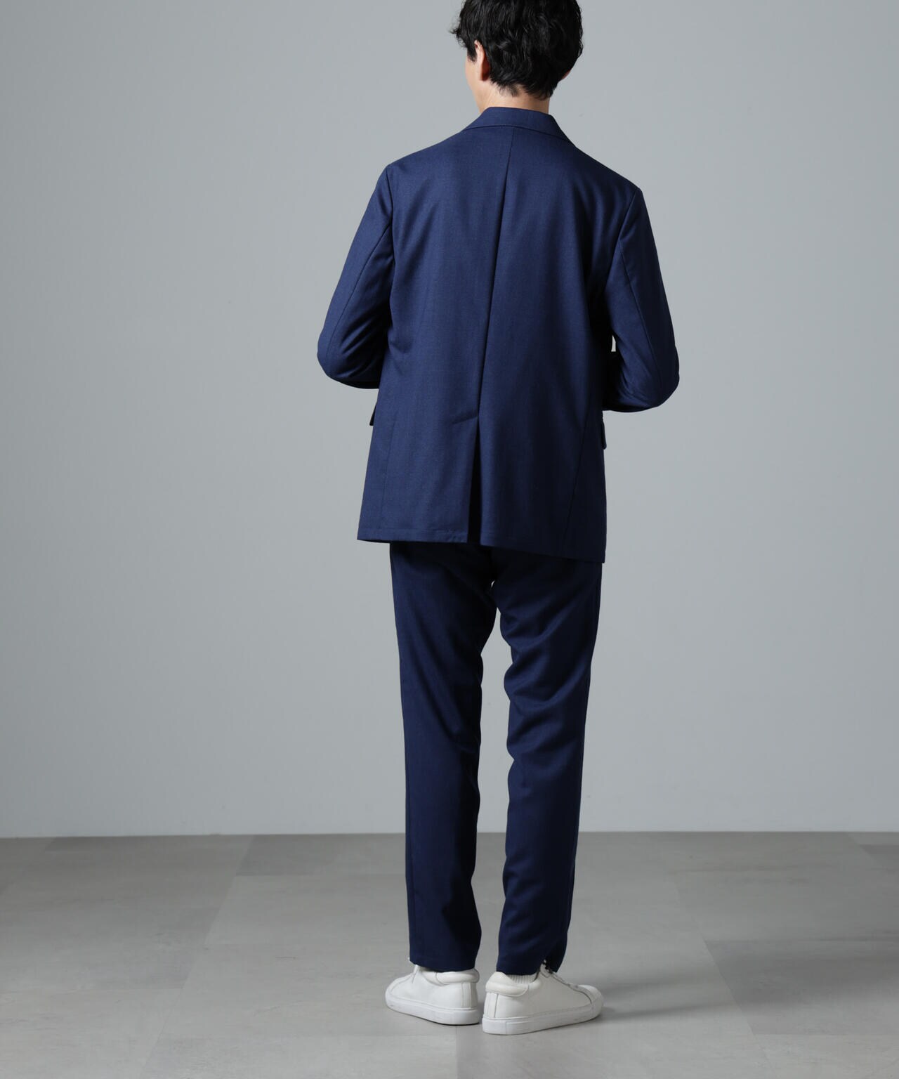 「N JACKET PREMIUM」RENU(R)ウール混洗えるサキソニージャケット(セットアップ可) 6684217205