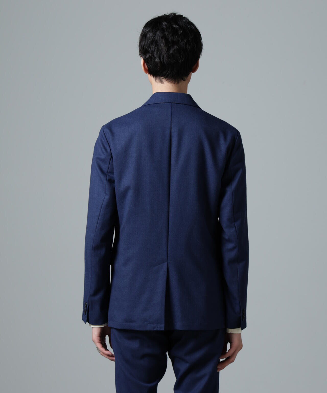 「N JACKET PREMIUM」RENU(R)ウール混洗えるサキソニージャケット(セットアップ可) 6684217205