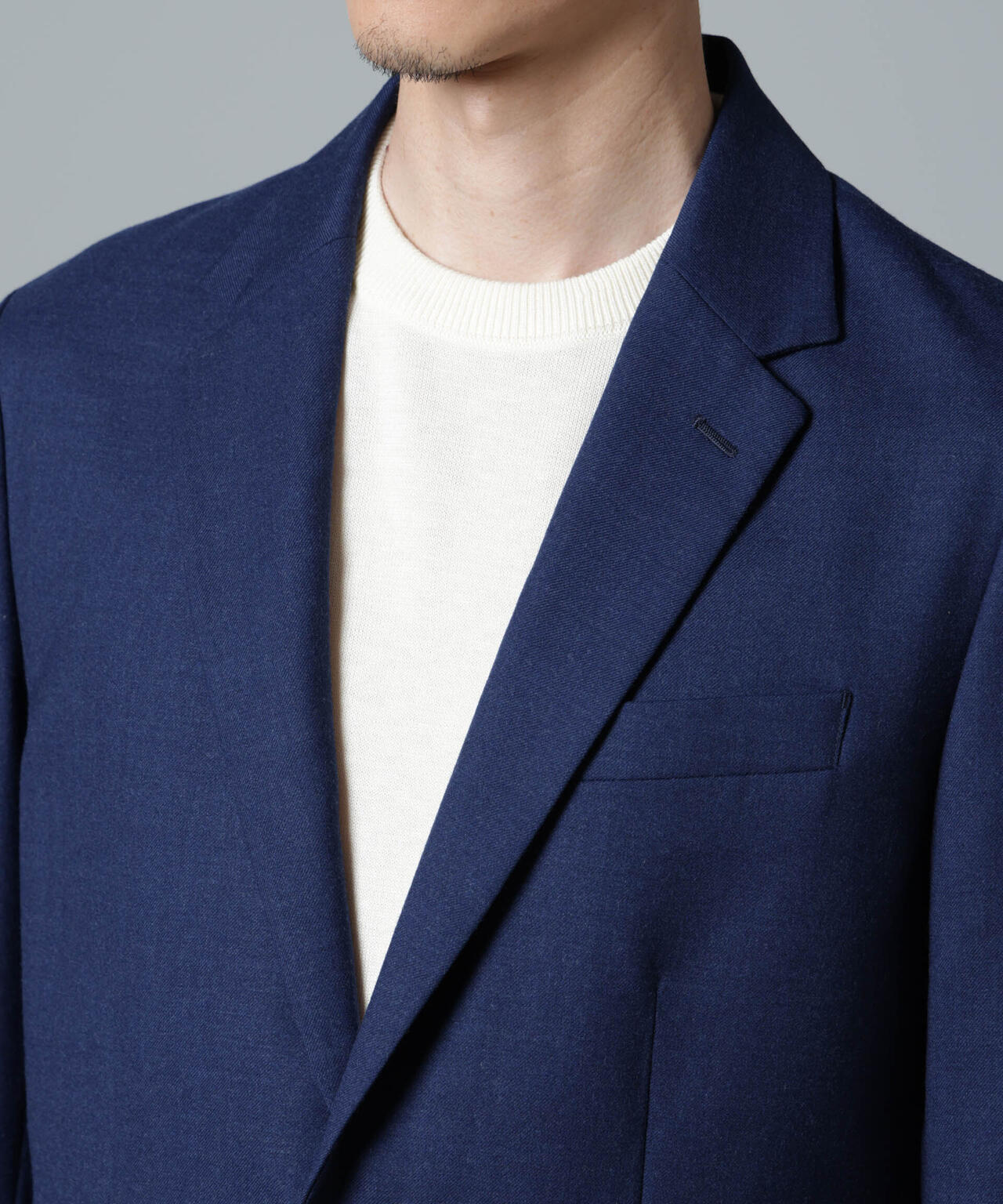 「N JACKET PREMIUM」RENU(R)ウール混洗えるサキソニージャケット(セットアップ可) 6684217205