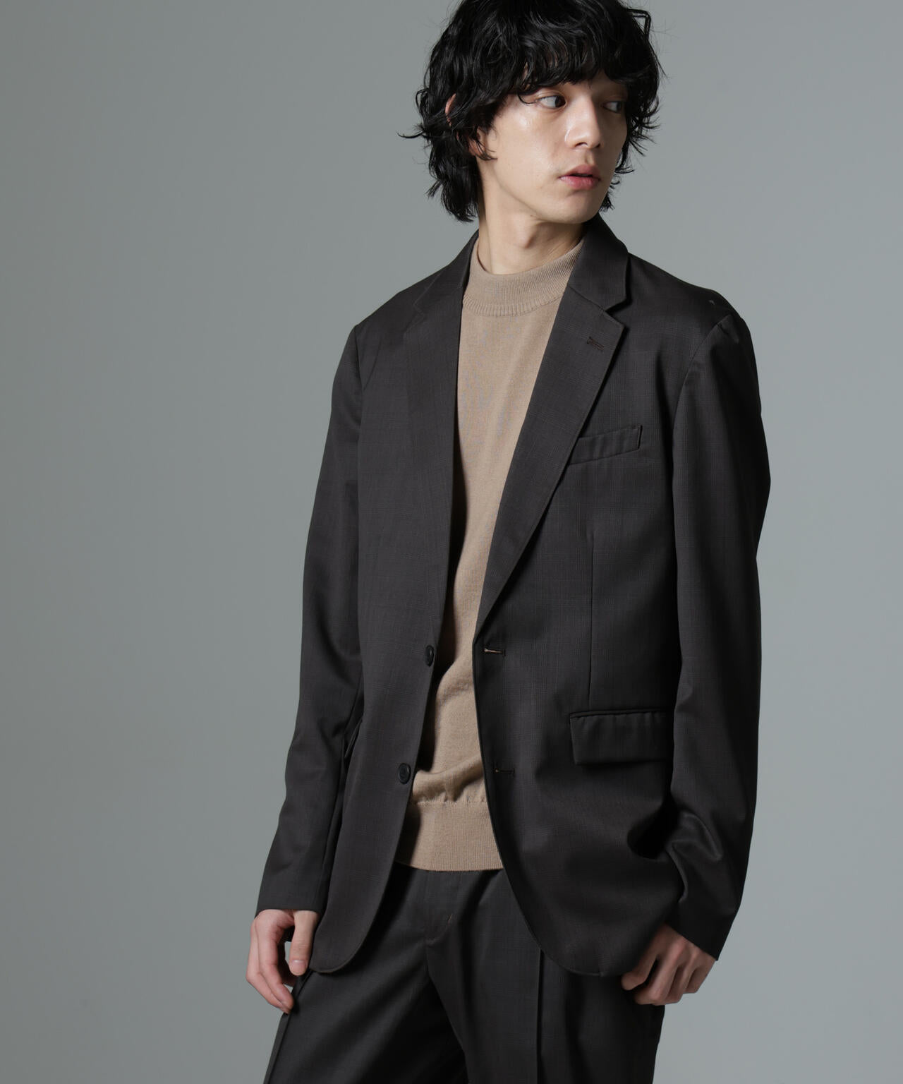 「N JACKET PREMIUM」RENU(R)T/Wシャドーチェックジャケット(セットアップ可) 6684217206