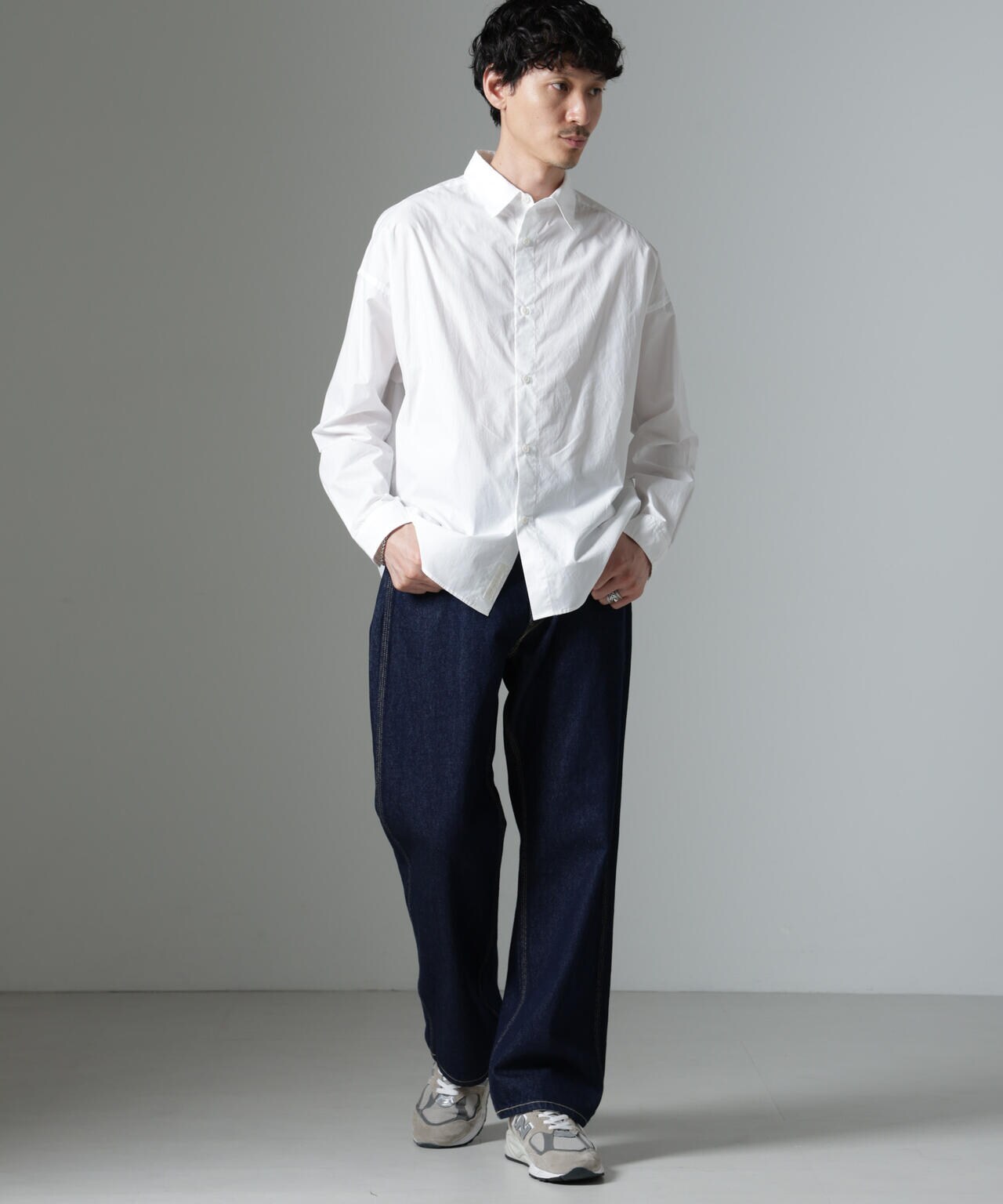 「大人のワイドシャツ」レギュラーカラー 長袖 6684220212