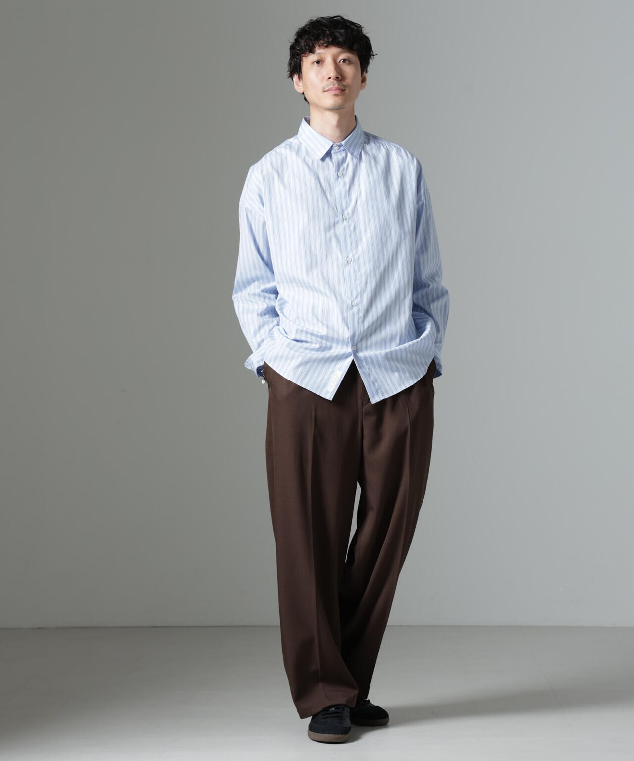 「大人のワイドシャツ」レギュラーカラー 長袖 6684220212