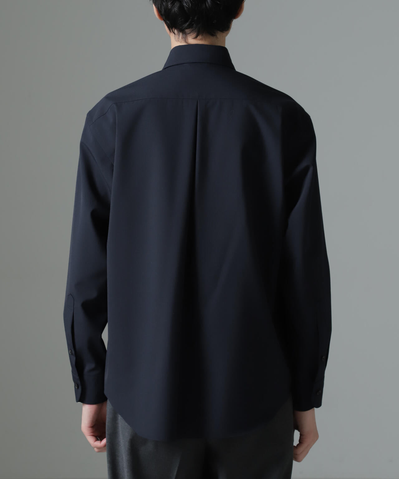 ウールブレンドウォッシャブルセミワイドカラーシャツ 6684220222