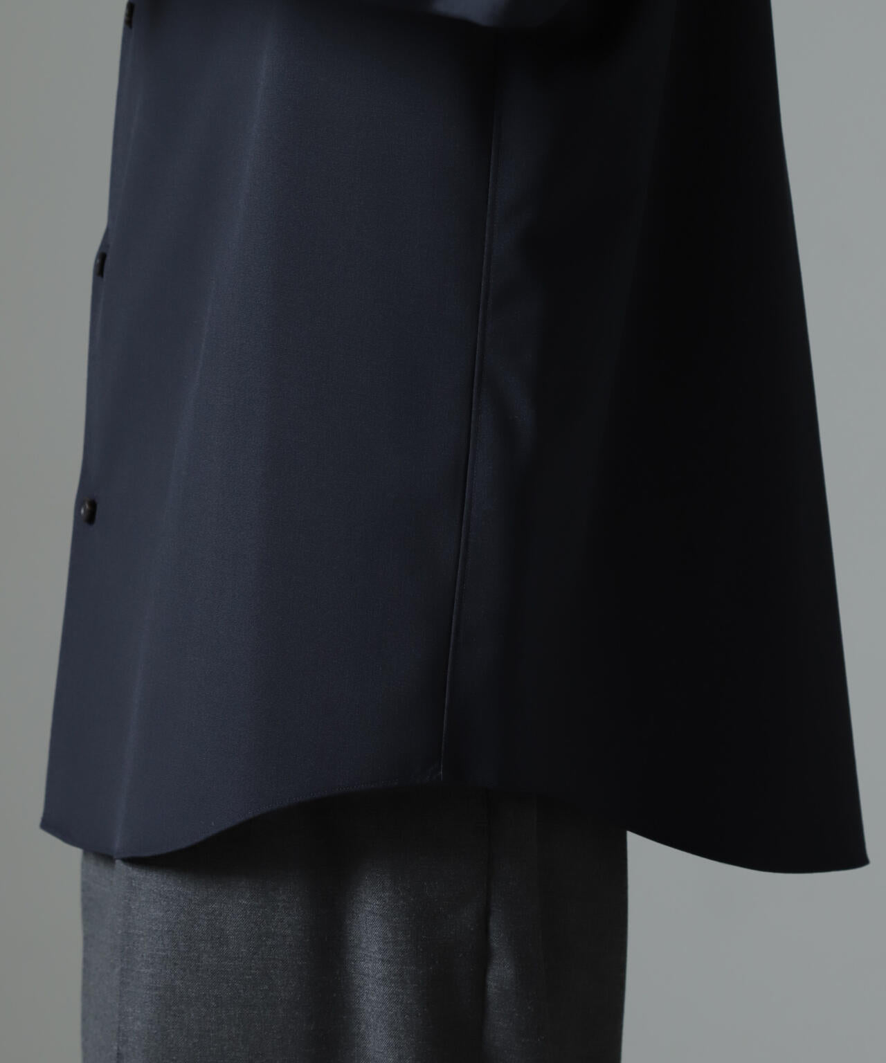 ウールブレンドウォッシャブルセミワイドカラーシャツ 6684220222