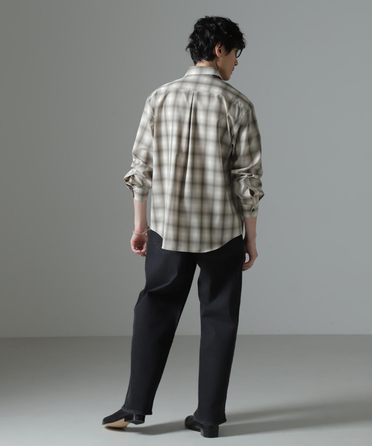 ウールブレンドウォッシャブルセミワイドカラーシャツ 6684220222