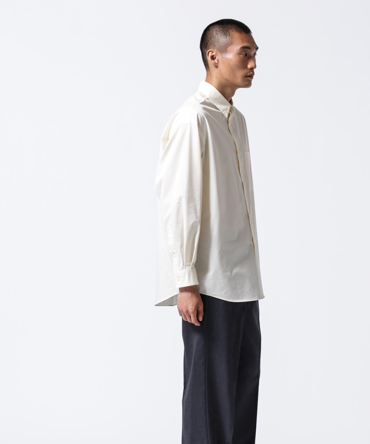 「ASSEMBLANC」タイニーカラーオーバーサイズシャツ 6684220224