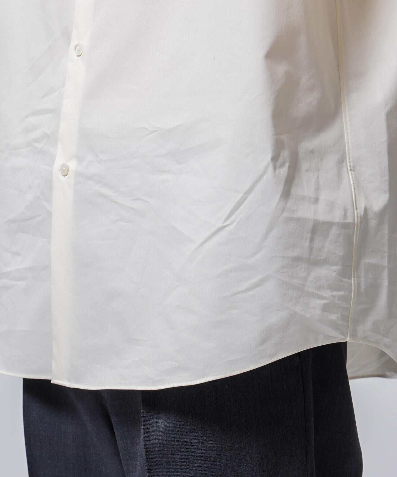 「ASSEMBLANC」タイニーカラーオーバーサイズシャツ 6684220224