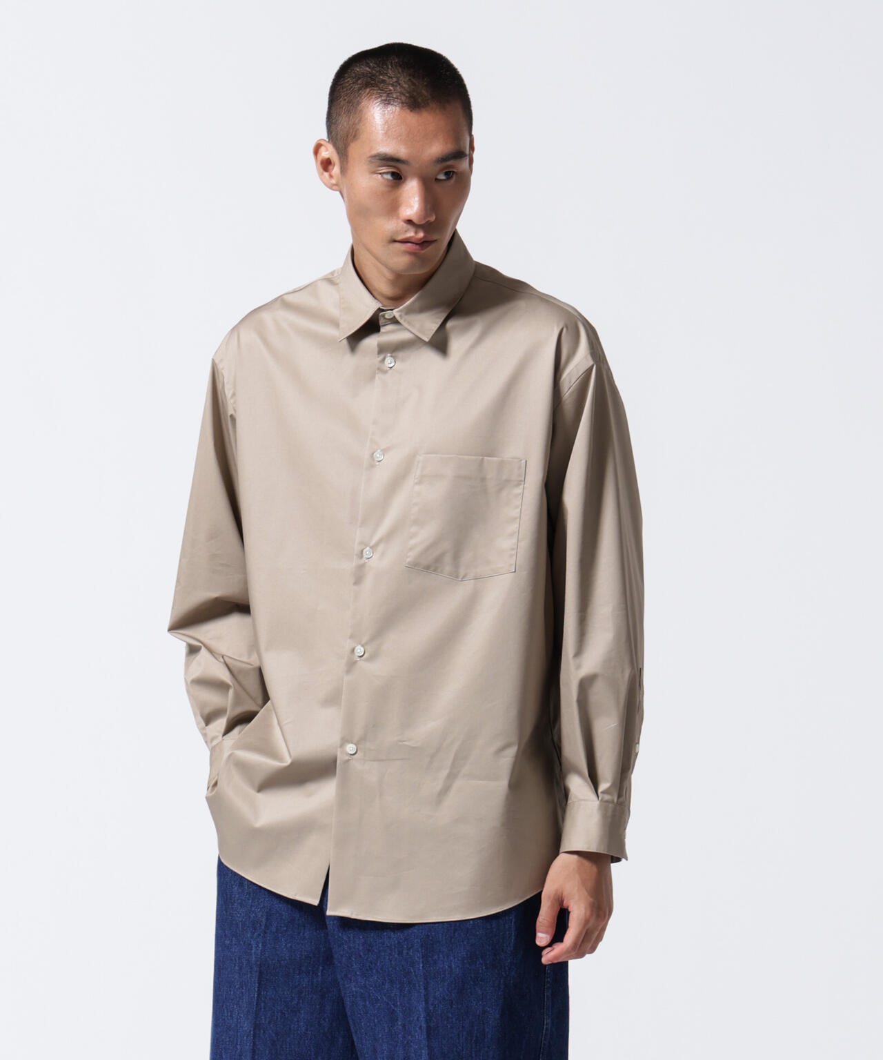 「ASSEMBLANC」タイニーカラーオーバーサイズシャツ 6684220224