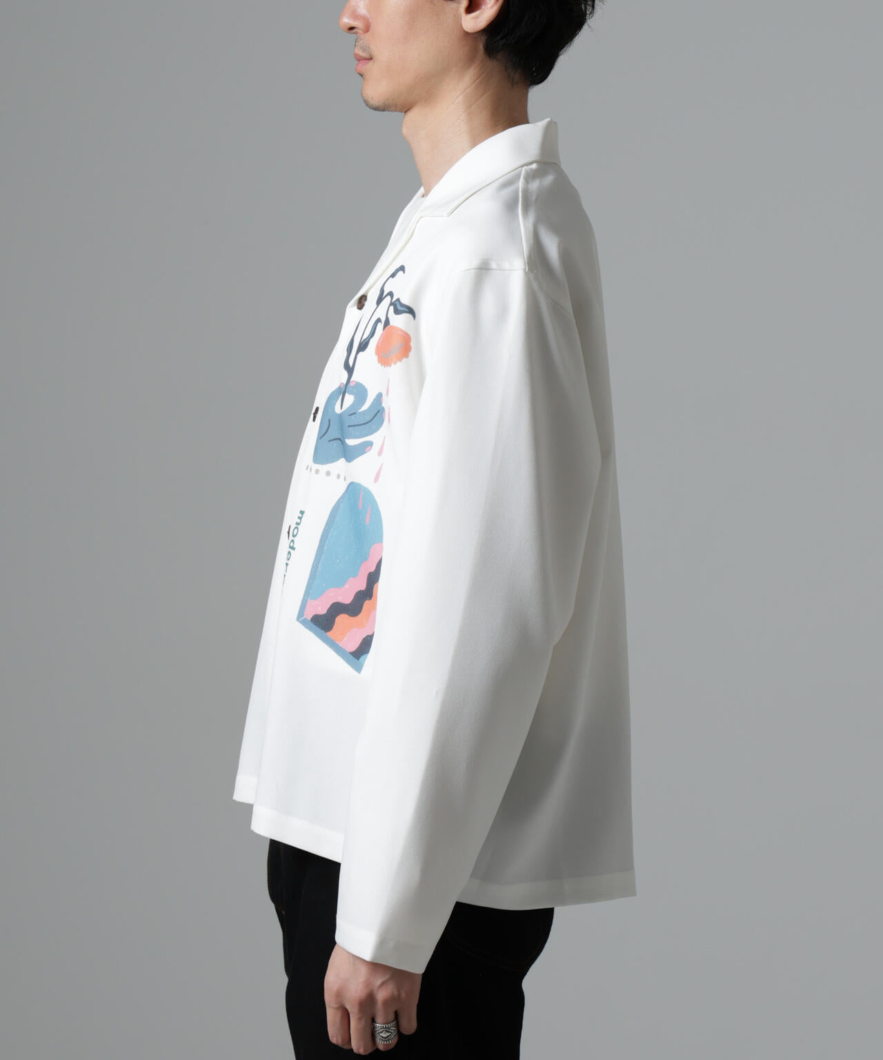 「Toyameg」modern academic オールインプリントブルゾン 6684220230