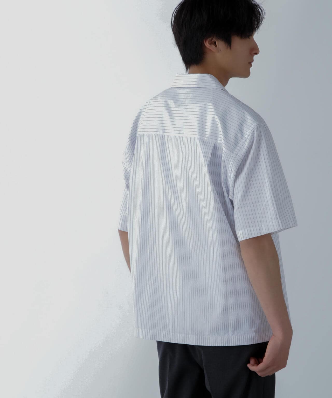 ストライプコンビ ハーフスリーブシャツ 6684221201