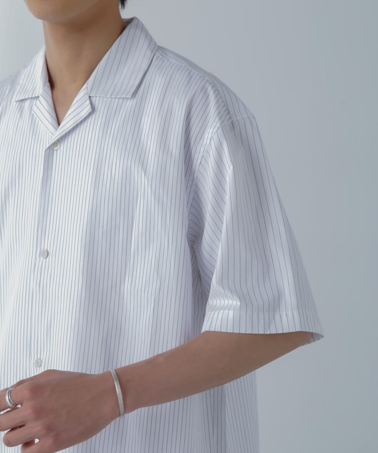 ストライプコンビ ハーフスリーブシャツ 6684221201