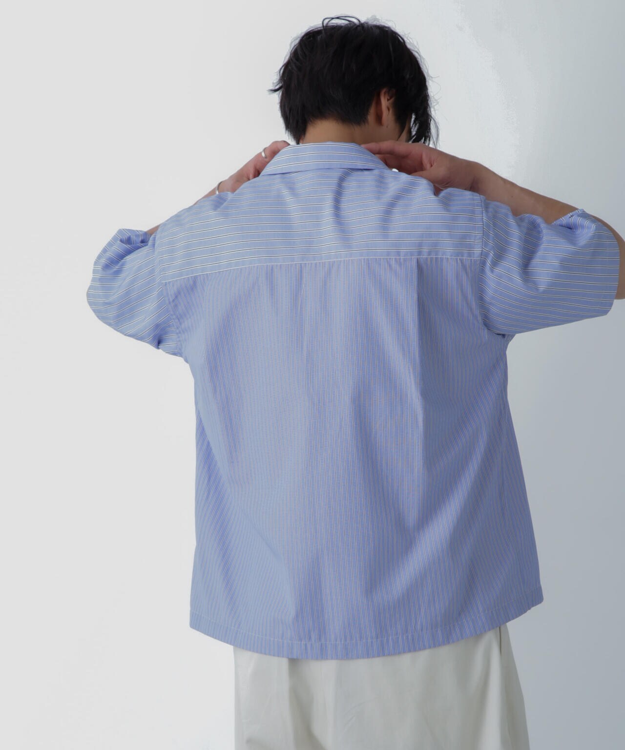 ストライプコンビ ハーフスリーブシャツ 6684221201