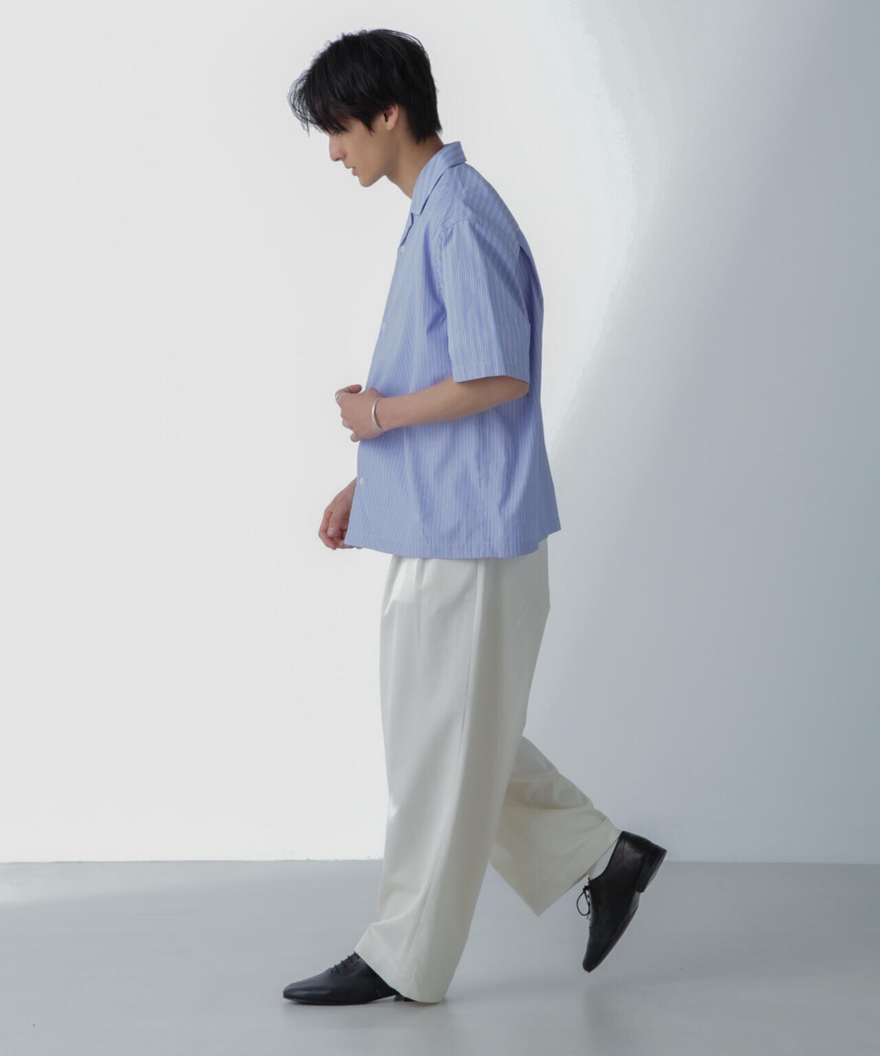 ストライプコンビ ハーフスリーブシャツ 6684221201