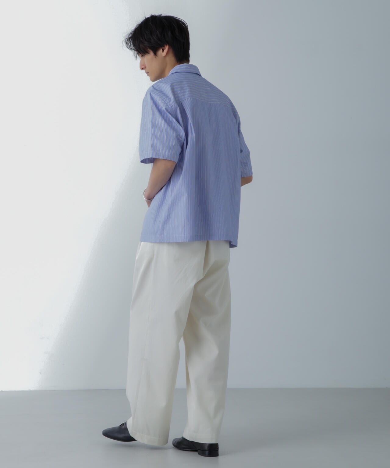 ストライプコンビ ハーフスリーブシャツ 6684221201